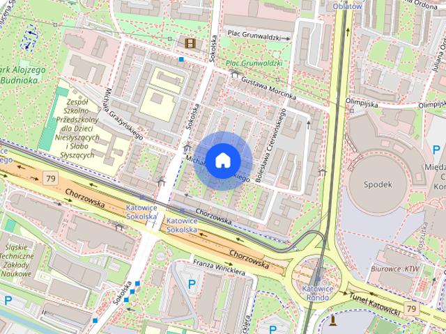 40m2, 2 pokoje, Katowice, Koszutka, 3 minuty pieszo do Spodka