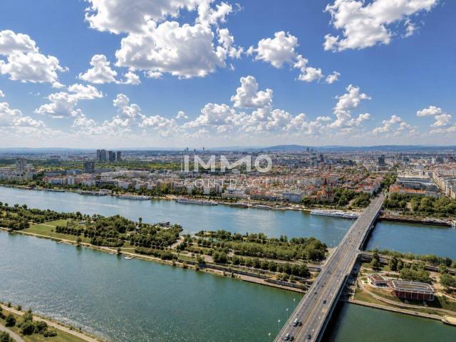 41. Etage Iconic Southside – 3 Zimmer und große Freifläche Skyline, Donau & die Wiener Innenstadt unter Ihnen