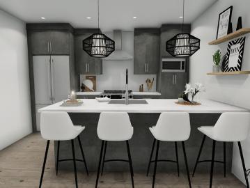 4½ Neuf — Rez de jardin Avec Balcon