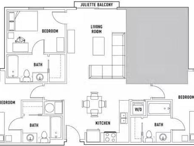 4 Bed 4 Bath B Corner with Full Balcony