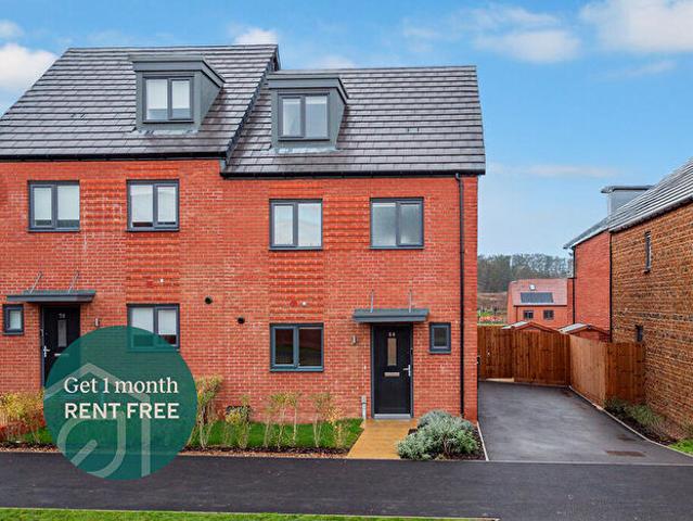4 Bedroom Semi Detached House To Rent In Leaf Living At Western Gate, Northampton,, Northamptonshire, NN7