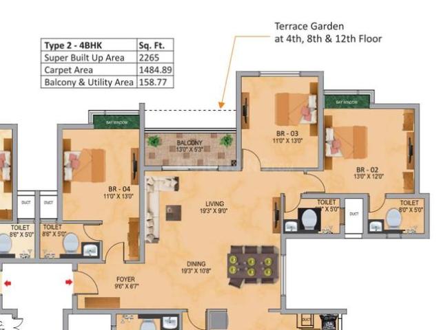 4 BHK Apartment in Akshayanagar for resale Bengaluru. The reference number is 18624790