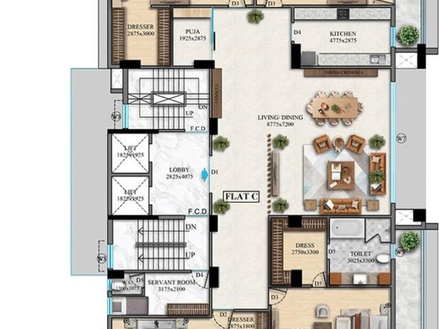 4 BHK Apartment in Ballygunge for resale Kolkata. The reference number is 20601251