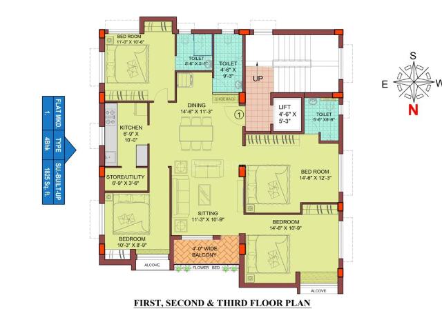 4 BHK Apartment in Jodhpur Park for resale Kolkata. The reference number is 21194765