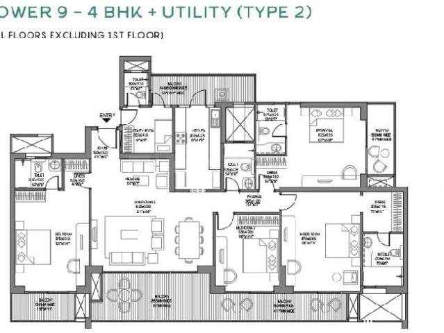 4 BHK Apartment in Sector 43 for resale Noida. The reference number is 11407145