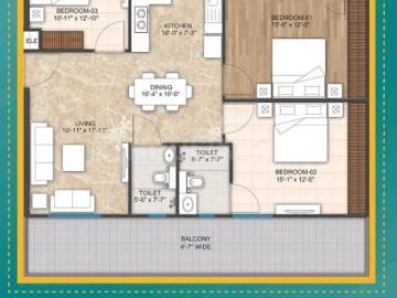4 BHK Apartment in Sector 89 for resale Faridabad. The reference number is 18895596
