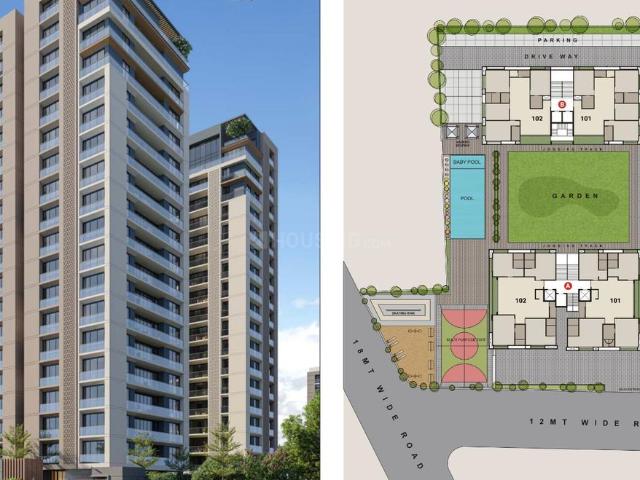 4 BHK Apartment in Vesu for resale Surat. The reference number is 20070860