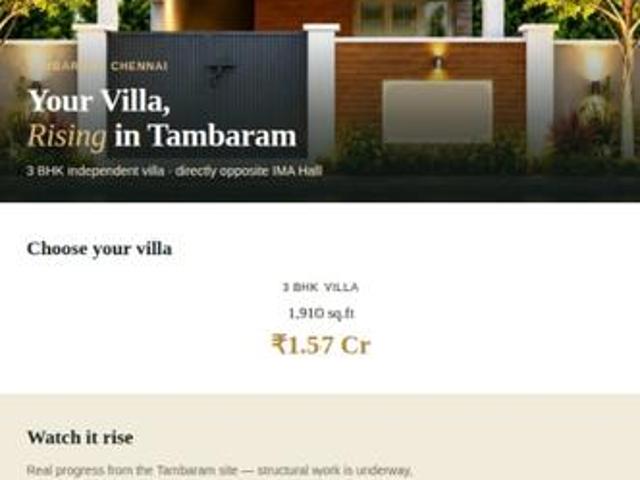 4 BHK Duplex in Tambaram for resale Chennai. The reference number is 21109751