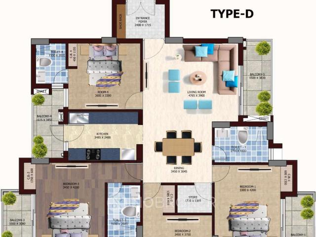4 BHK Flat In Cgewho Kendriya Vihar for Rent In Phi Ii