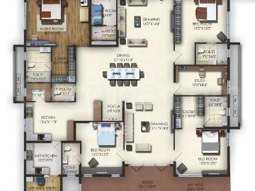 4+ BHK Flat In Trendset Jayabheri Elevate, Kondapur for Rent In Kondapur