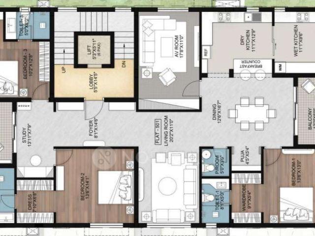 4 BHK Flat In Vishranthi Ushus For Sale In Adyar