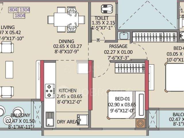 4 BHK Flat In Vision 24 Degree For Sale In Wadmukhwadi