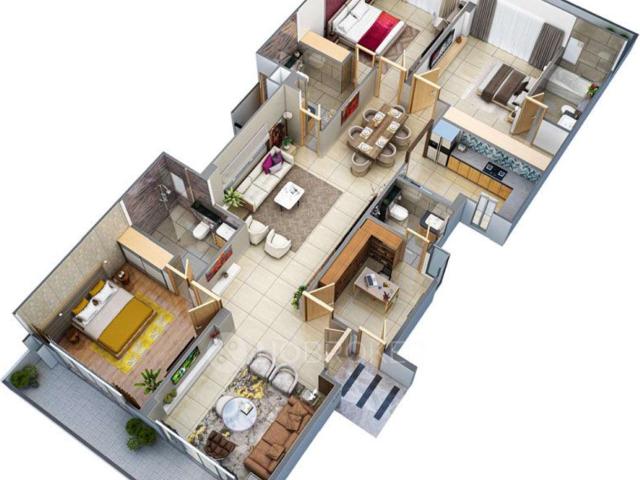 4 BHK Flat In Wave Veridia Oakwood Enclave for Rent In Wave