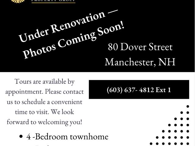 4 BR, 1 BA Apartment 164 Douglas Street, Manchester, NH 03102