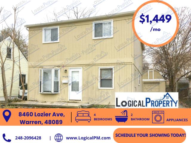 4 BR, 2 BA Apartment 8460 Lozier Ave, Warren, MI 48089
