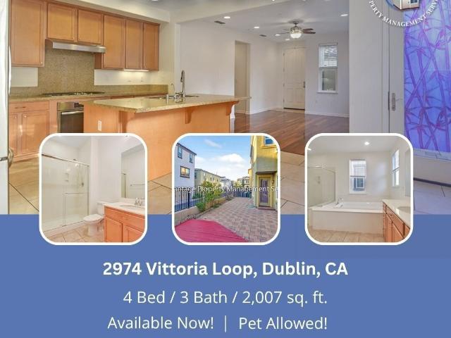 4 BR, 3 BA Apartment 2974 Vittoria Loop, Dublin, CA 94568