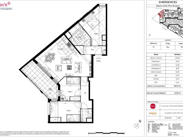 4 pièces · 83.4 m²