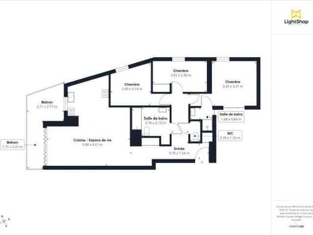 4 pièces de 83 m² avec terrasse de 10 m² Dernier étage lumineux Boulevard Emile Zola, Nanterre