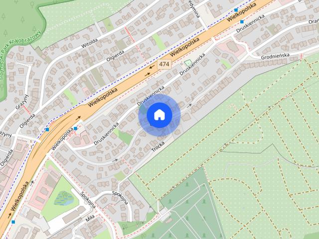 4 pok. Mały Kack, 2 miejsca postojowe, zieleń