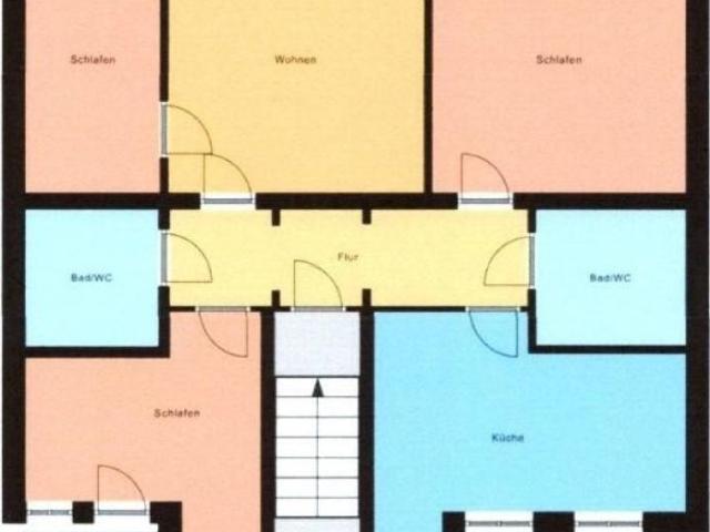 4 Raum Wohnung im Dachgeschoss mit großer Wohnküche