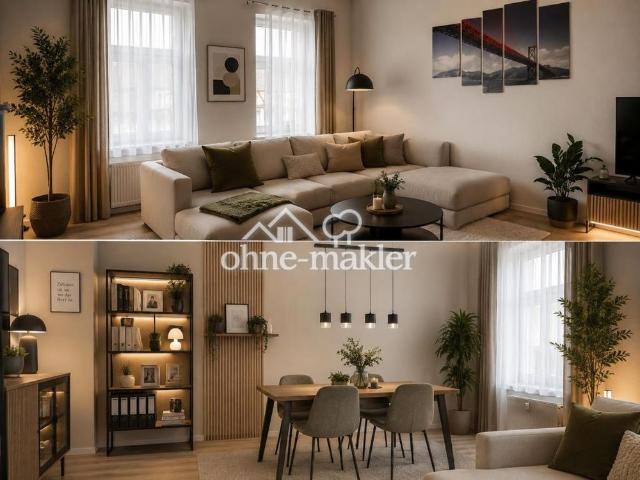 4 Raum Wohnung, Küche+Bad mit Fenster, toller Grundriss, Gartenanteil, Einbauküche, Garage optional