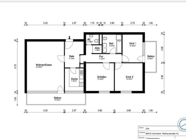 4 Schlafzimmer Wohnung Viernheim Deutschland 105035716
