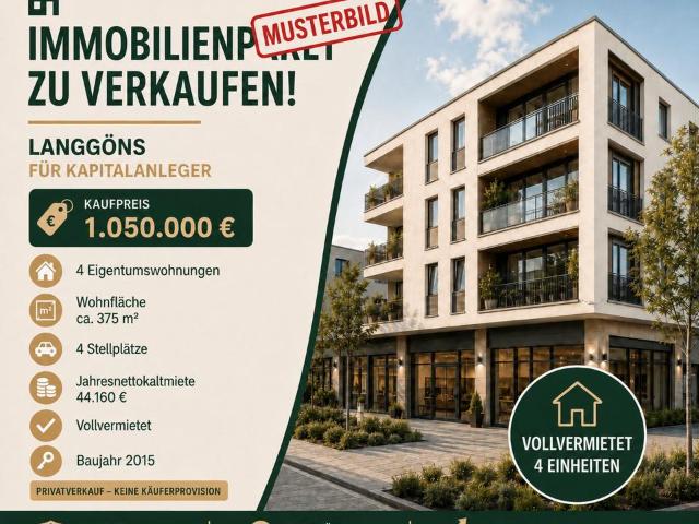 4 vollvermietete Eigentumswohnungen in Langgöns – provisionsfrei