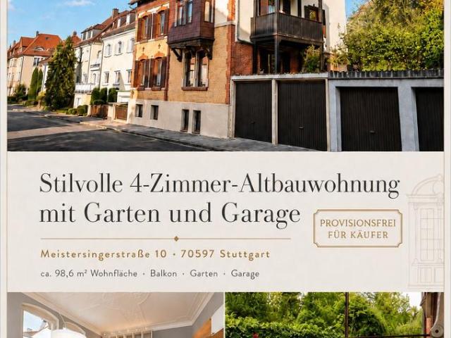 4 Zi. Altbauwohnung am Haigst | Garten & Garage | provisionsfrei