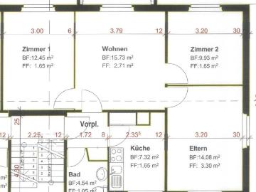 4 Zimmer, 65 m²