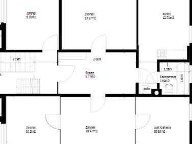 4 Zimmer, 75 m², 2. Stock