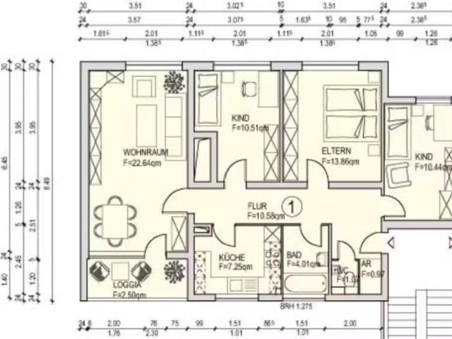 4 Zimmer 80 m² 963 € Kaltmiete Wohnungen in Baunatal