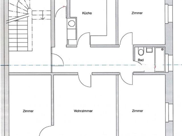 4 Zimmer, 100 m², 1. Stock