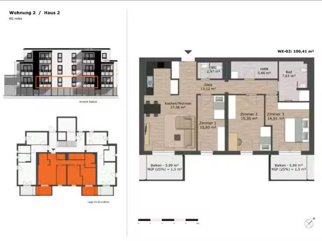 4 Zimmer 100 m² 1.095 € Kaltmiete Wohnungen in Hameln