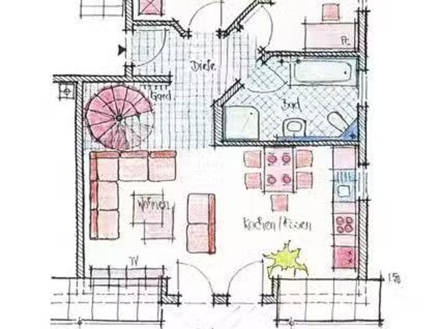 4 Zimmer 103 m² 1.220 € Kaltmiete Wohnungen in Sennfeld