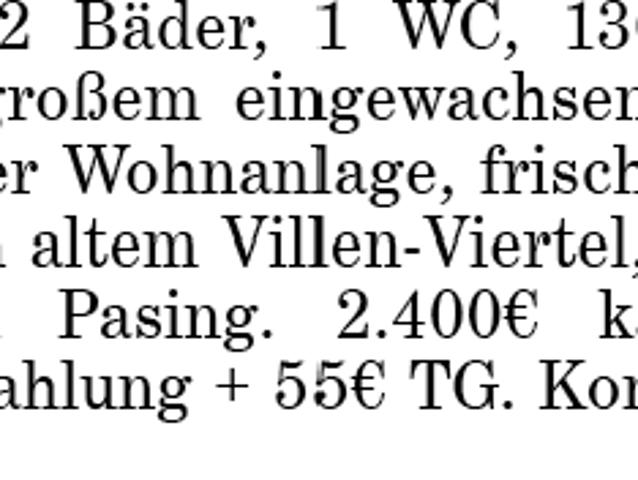 4 Zimmer Whg Pasing Obermenzing