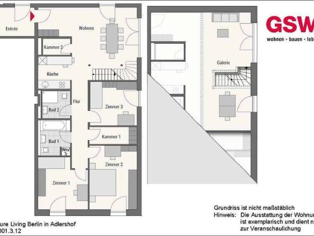 4 Zimmer Wohnung mit Galerie und digitaler Ausstattung