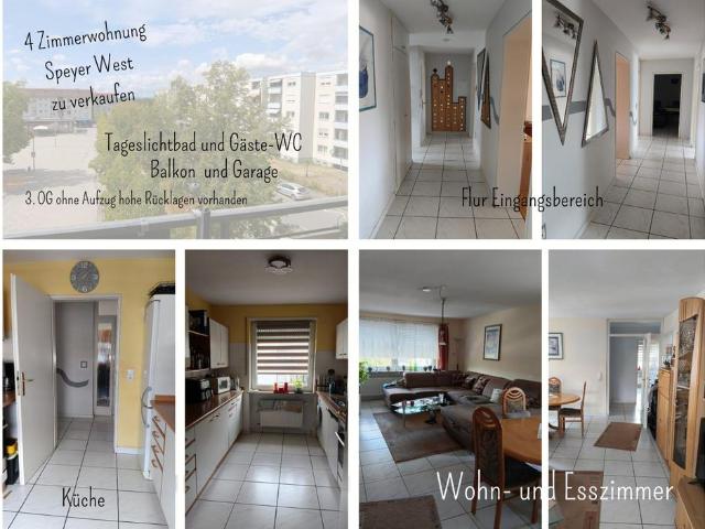 4 Zimmer Wohnung mit Garage. o. Markler hohen Rücklagen in Speyer
