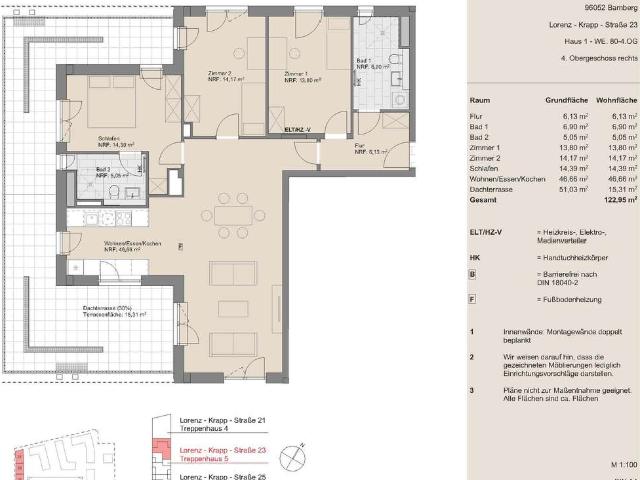 4 Zimmer Wohnung freifinanziert