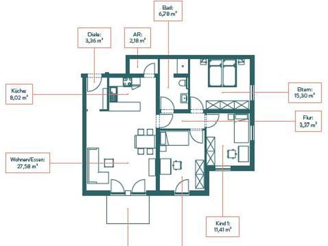 4 Zimmer Wohnung in Bad Kreuznach