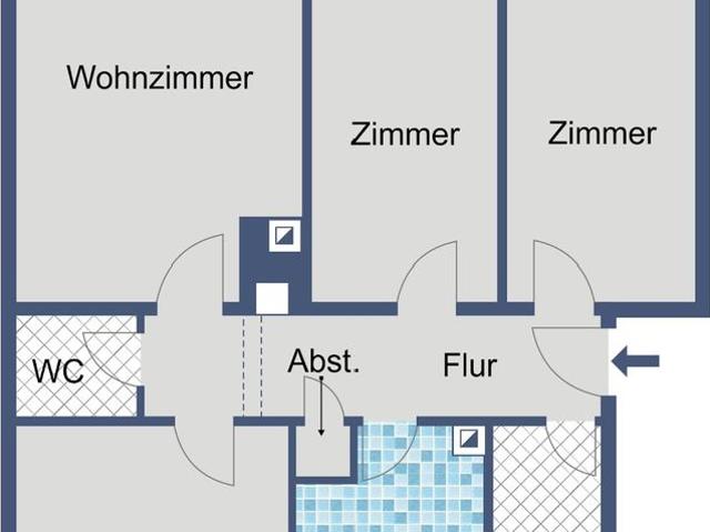 4 Zimmer Wohnung in Wiesbaden Erbenheim mit Balkon, Gäste WC und Keller