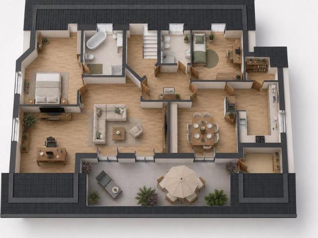 4 Zimmer Dachterrassenwohnung mit Fernblick in Waldbüttelbrunn