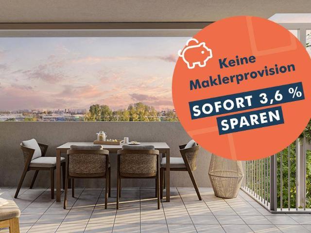 4 Zimmer Eckwohnung mit Home Office, zwei Balkonen mit 21 m² inkl. Balkon Kraftwerk West Nord