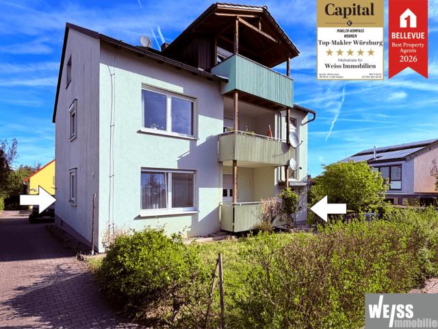 4 Zimmer Erdgeschoss Wohnung mit Stellplatz in Gerbrunn