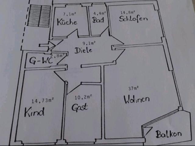 4 Zimmer Erdgeschosswohung im Musikantenviertel kernsaniert