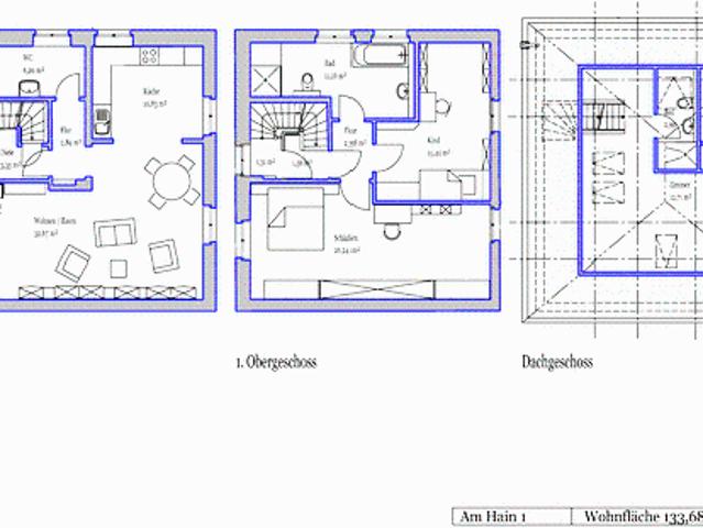 4 Zimmer, Küche, Bad, Dusche, sep.WC, Einfamilienhaus, Terrasse, Garten, Garage, EG+OG