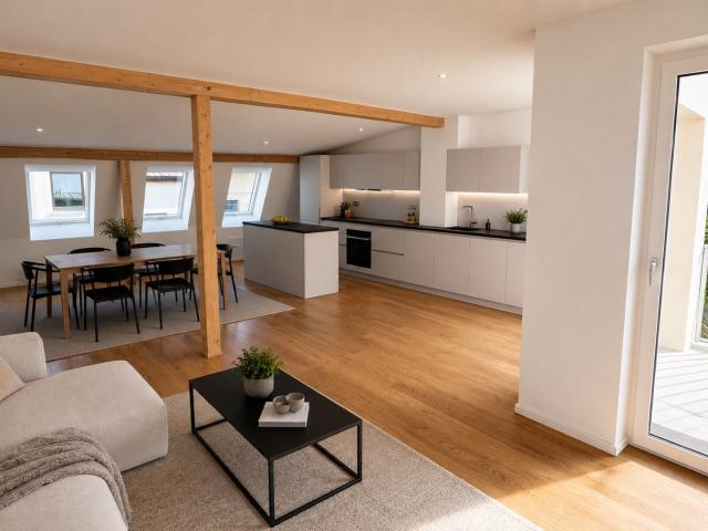 4 Zimmer Maisonette Dachgeschosswohnung im ruhigen Rückgebäude Erstbezug
