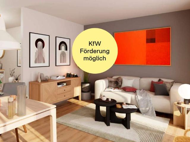 4 Zimmer Maisonettewohnung mit Balkon im Effizienzhaus 40 Standard