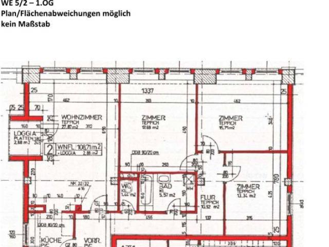 4 Zimmerwohnung im 1.OG mit Loggia