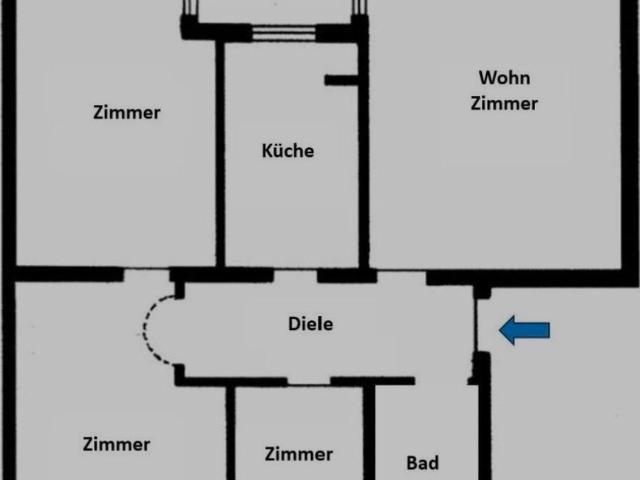 4 ZKB zentral in Erlangen mit Garage