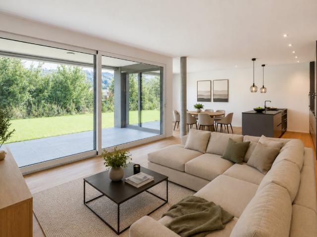 4.5 Gartenwohnung mit Blick auf die Aare